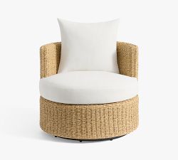 Kostas Wicker Petite Swivel Outdoor Papasan
