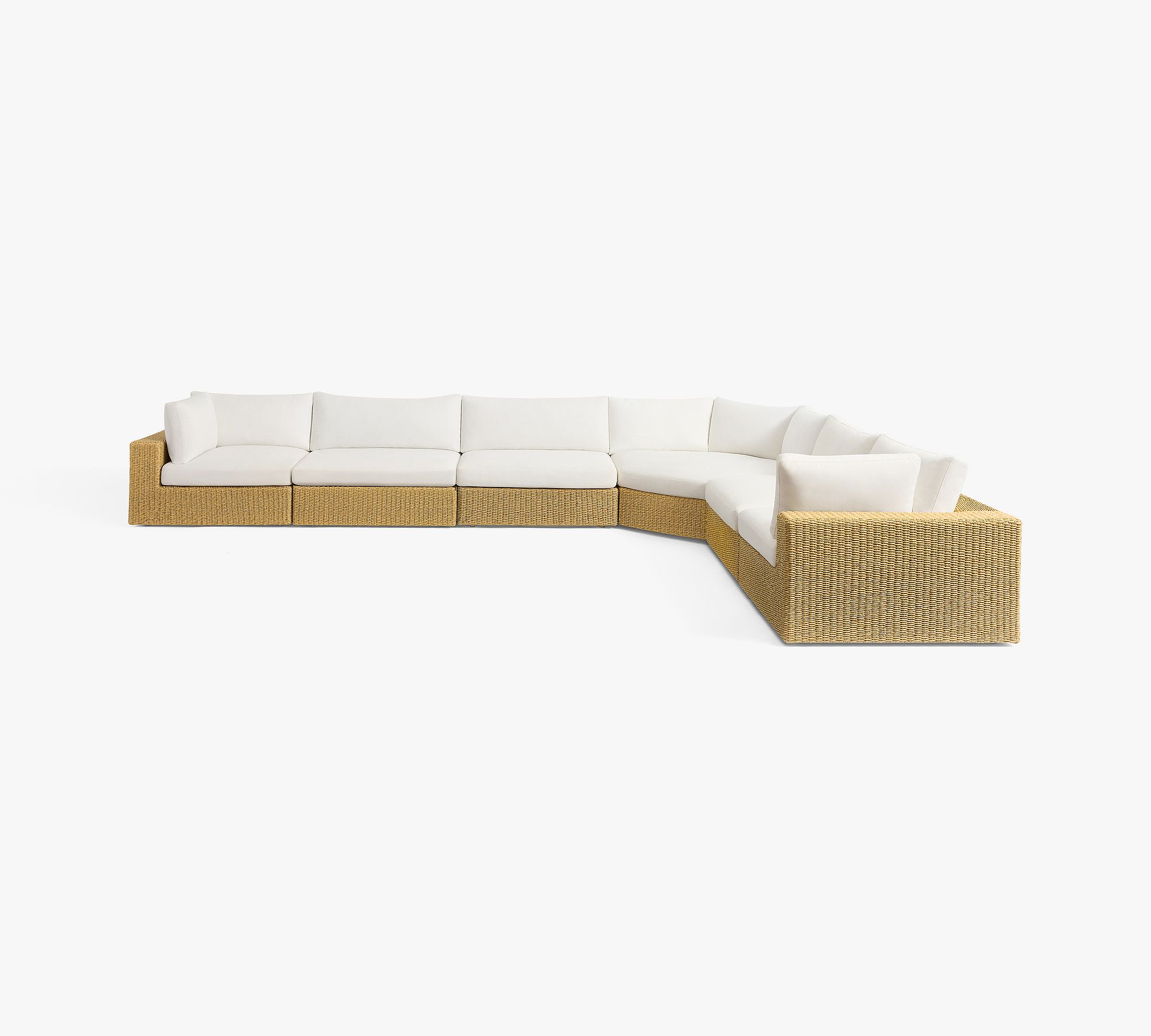 Pottery Barn Kostas Wicker Outdoor Wedge Sectional