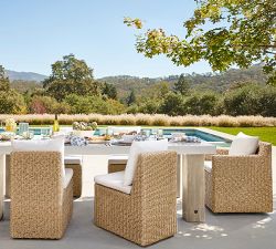 Kostas Wicker Swivel Outdoor Dining Armchair