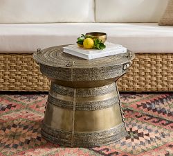 Frog Drum Metal Outdoor Side Tables (12"-25")