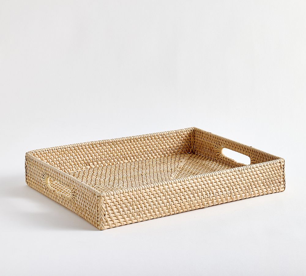 Tava Handwoven Rattan Serving Tray - Single - Natural