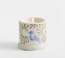 Hand Painted Bird Candle - Fig Grove &amp; Thyme