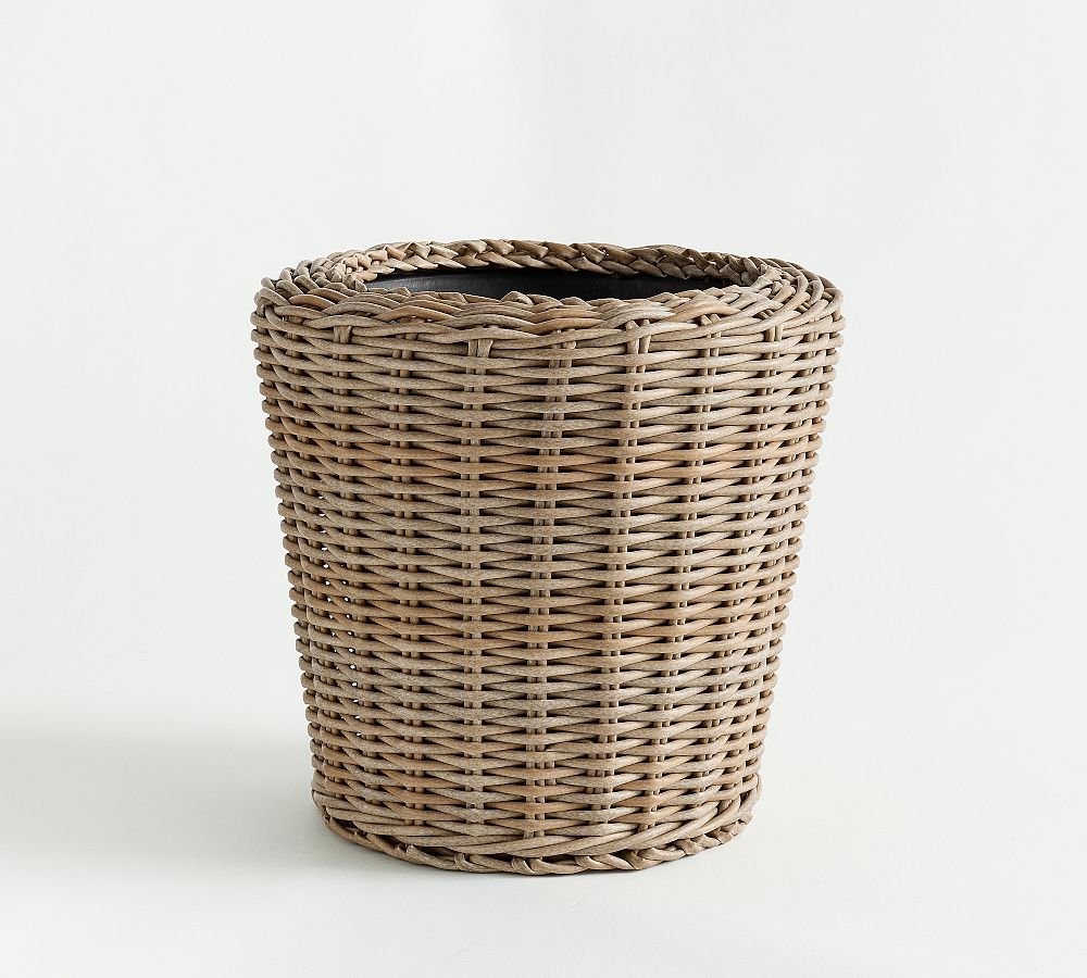 Monterey Woven Round Outdoor Planter - Extra Large