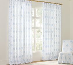 LoveShackFancy Belgian Flax Linen Rose Curtain