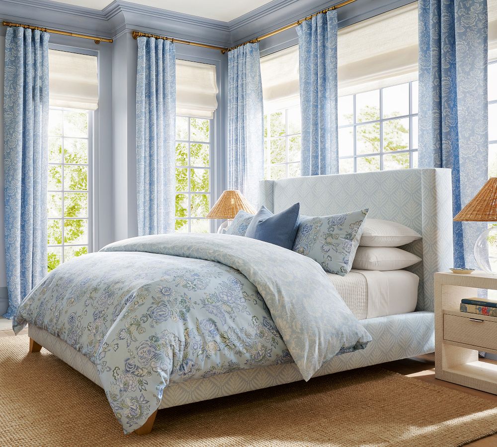 Harper Non-Tufted Upholstered Bed | Pottery Barn