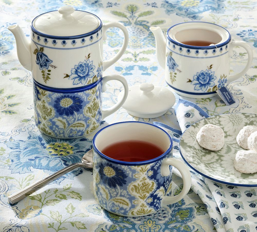 Kravet Jardin Stoneware Stacking Tea Set - Set of 6 | Williams Sonoma