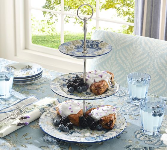 Kravet Jardin Stoneware Tiered Stand - Thumbnail 3