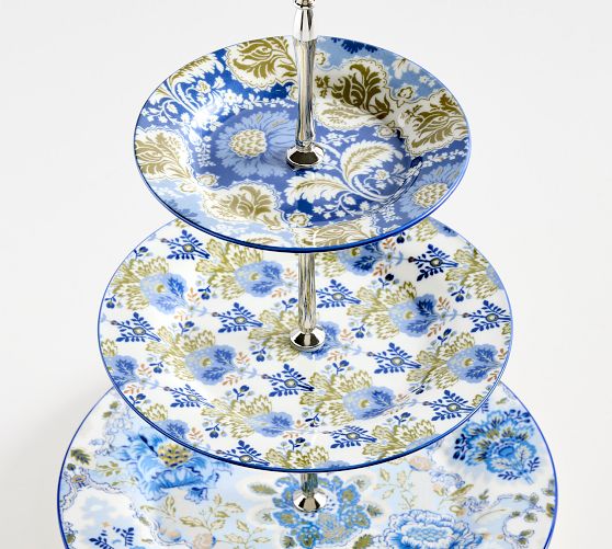 Kravet Jardin Stoneware Tiered Stand