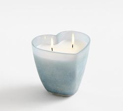 Frosted Glass Heart Candle 