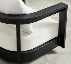 Malibu Metal Swivel Curved Outdoor Lounge Chair