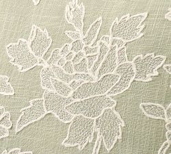Kravet Rose Toile Embroidered Pillow