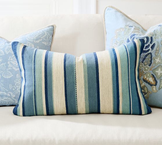 Kravet Bay Striped Lumbar Pillow
