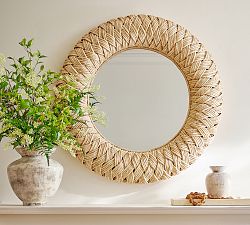 Harbor Braided Woven Round Mirror