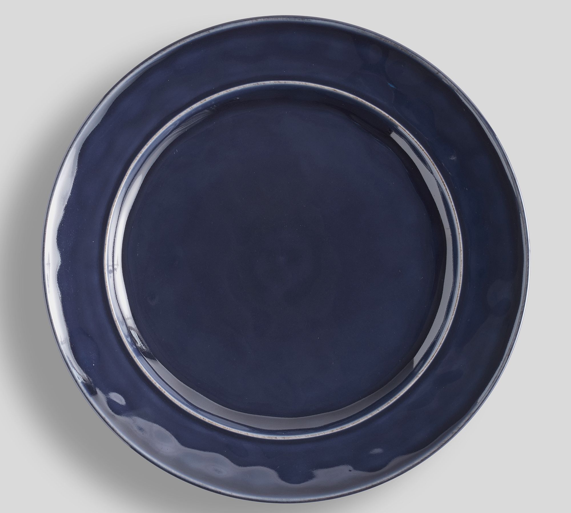 Cambria Handcrafted Stoneware Dinner Plates - Set of 4 - Set of 4 - Navy