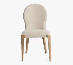 Open Box: Juniper Upholstered Dining Chair - Chateau Basketweave in Oatmeal, Vintage Pine Finish