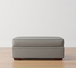 Open Box: Pearce Ottoman and a Half - Metal Performance Boucle, Espresso Finish