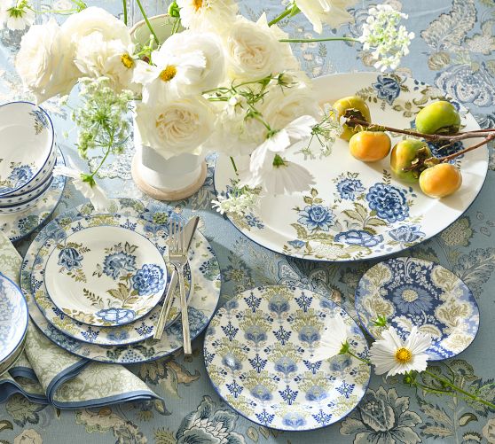 Kravet Rosehill Stoneware Oval Serving Platter - Thumbnail 2