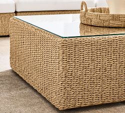 Kostas Wicker Square Outdoor Coffee Table