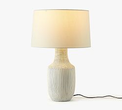 Open Box: Laroda Ceramic Table Lamp (20") - White/Black