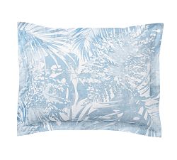 Open Box: Layla Palm Percale Sham, Standard, Set of 3 - Blue