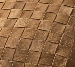 Basketweave Suede Pillow