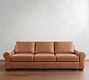 Big Sur Roll Arm Leather Sofa (78"-107")