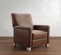 Irving Roll Arm Leather Power Recliner