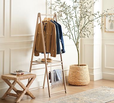 white christmas dresses Large Wooden Clothing Rack main image 0