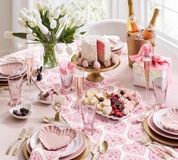 Heirloom Scalloped Heart Stoneware Candy Dish
