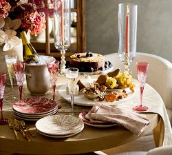 Stella Damask Stoneware Salad Plates - Set of 4