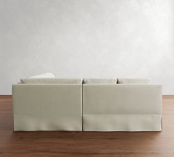 York Square Arm Slipcovered 3-Piece L-Shaped Wedge Sectional (102")