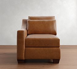 Build Your Own York Slope Arm Deep Seat Leather Sectional