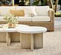 Cayman Concrete &amp; Eucalyptus Round Outdoor Side Table (26")
