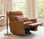 Parker Leather Power Swivel Glider Recliner with Massage &amp; Heat