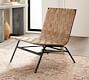 Shay Woven Leather Accent Chair