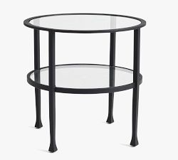 Tanner Round Glass End Table (24")