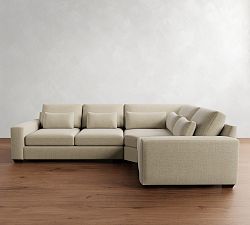 Big Sur Square Arm Deep Seat 3-Piece Wedge Sectional (129")
