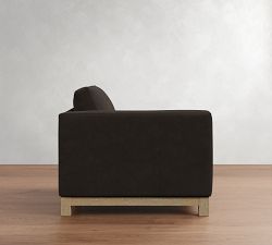 Build Your Own Jake Deep Seat Leather Seadrift Wood Base Sectional
