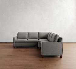 Cameron Square Arm 3-Piece L-Shaped Wedge Sectional (104")