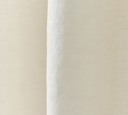 Custom Emery Linen Blackout Curtain - Ivory