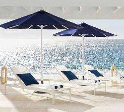 Fiji Metal &amp; Mesh Stackable Outdoor Single Chaise Lounge, Set of 2