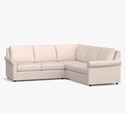 Sanford Roll Arm 3-Piece L-Shaped Sectional (95")