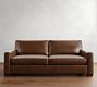 Turner Square Arm Leather Sleeper Sofa (58"&ndash;83")