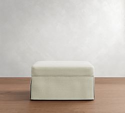 York Slipcovered Ottoman