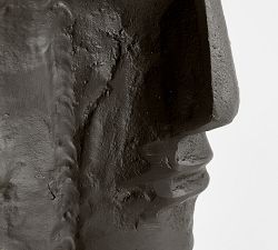 Bronze Two-Faced Sculpture