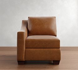 Build Your Own York Slope Arm Leather Sectional