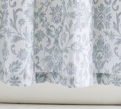 Chambray Floral Matelasse Shower Curtain