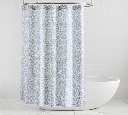Chambray Floral Matelasse Shower Curtain