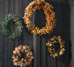 Faux Faded Magnolia and Berry Wreath &amp; Garland