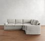 PB Comfort Square Arm Slipcovered 3-Piece Wedge Sectional (114")